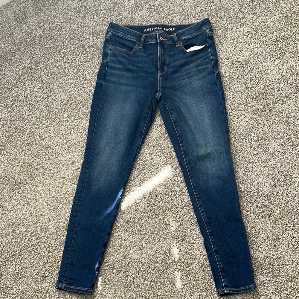 American Eagle Outfitters Blue Skinny Jeans with Stretch - Size 8